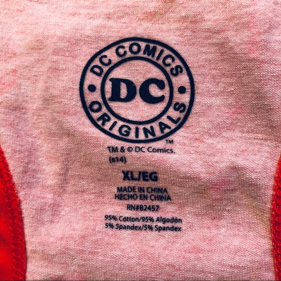 Wonder Woman Active Wear Racerback 95% Cotton DC Comics Original Red Tee Sz XL - Picture 7 of 9